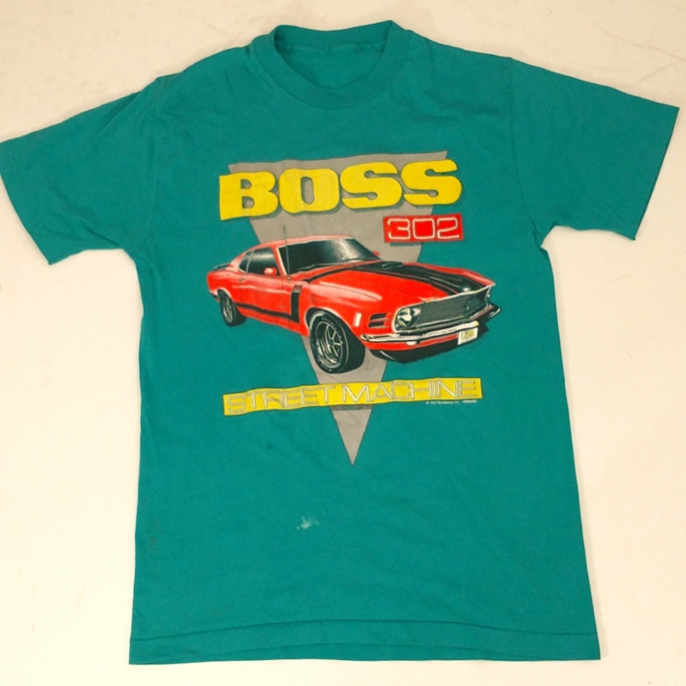 Vintage T Shirt Boss 302 Street Machine Tee Soft Worn Single Stitch 80s 90s USA